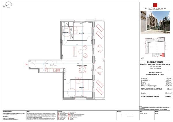 ARCHITECTURE CONTEMPORAINE - 2025 - APPARTEMENTS TYPE 3 - Bordeaux