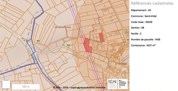 Terrain à vendre 4 242 m² Saint-Vidal