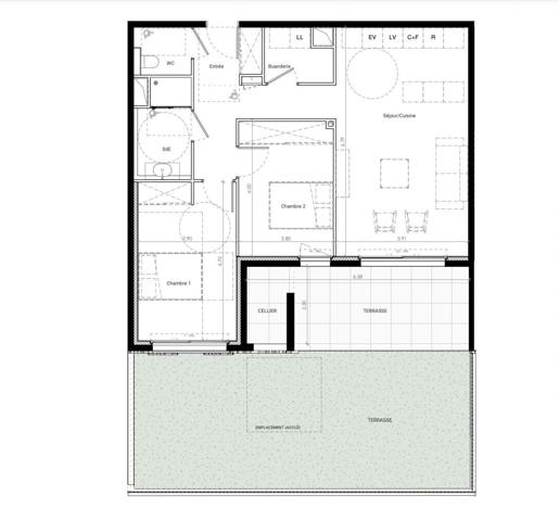 Appartement à vendre 3 pièces 71 m² Baillargues