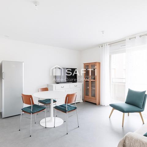 Appartement T2 vendu avec locataire en place – Résidence La Citadelle, Le Mans