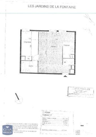 Appartement à louer 2 pièces 47.97m²