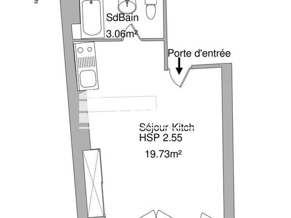 Location Studio 22.79 m² - 39 RUE DU POIRIER Orleans 45000