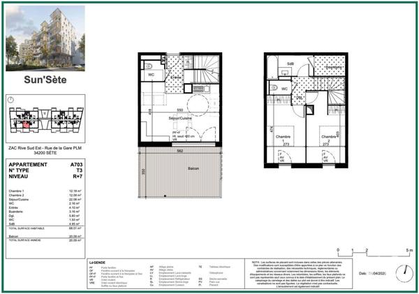 Appartement à vendre 4 pièces 93 m² Sète