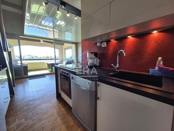 Saint-Cyprien "Marina Les Capellans" : Appartement 2 pièces + cabine + mezzanine + parking vue Marina à vendre