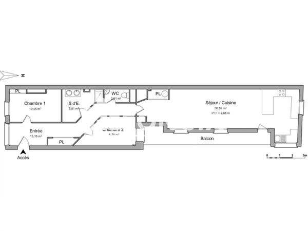 Location Appartement 3 pièces 80.66 m² - 39 RUE ADOUE Oloron-ste-marie 64400
