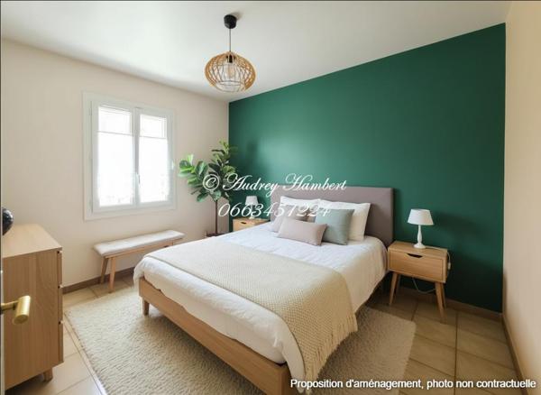 EXCLU, MANOSQUE, MAISON T4  DE PLAIN PIED dans petit lotissement calme sur 500 m² de jardin clos et arboré