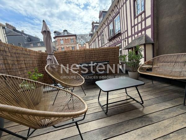 Appartement Rouen Palais de Justice 3 chambres terrasse balcon cave  cuisine ouverte centre ville historique  pas de travaux