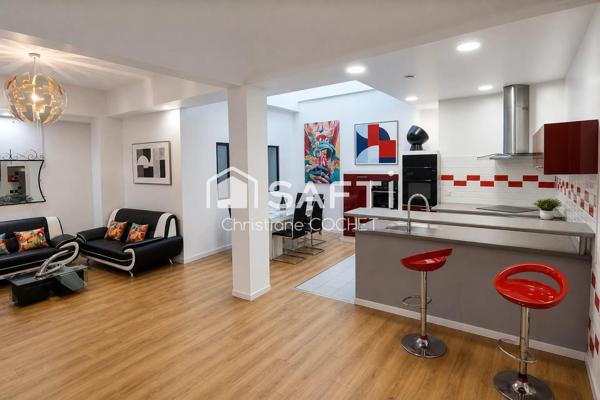 Idéalement situé UN Bel appartement T4 atypique en plein centre de Melun,10mns de la gare à pieds