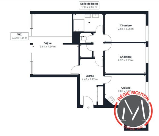 Appartement T3 83m2  VILLEURBANNE