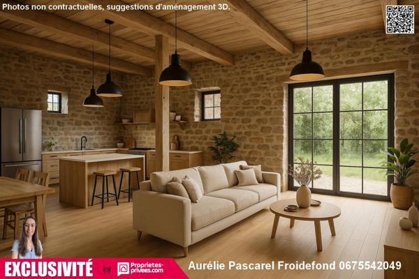 EXCLUSIVITE : Corps de Ferme à 5 min de Brive-la-Gaillarde sur TERRAIN de 8000m² avec PUITS et RUISSEAU