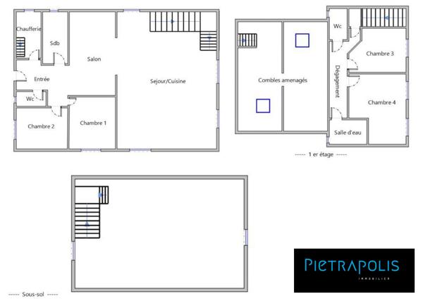 Maison avec piscine - 4 chambres - Beauregard -