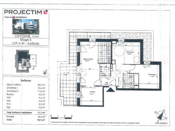 À vendre Appartement 3 pièces 71.5 m² - Loos 59120