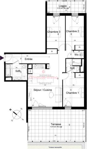 Appartement à vendre 4 pièces de 87 m²