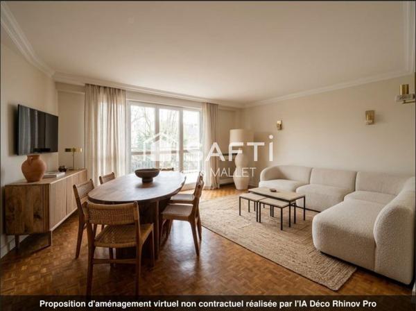 Appartement T3 proche centre-ville avec terrasses, cave et box.