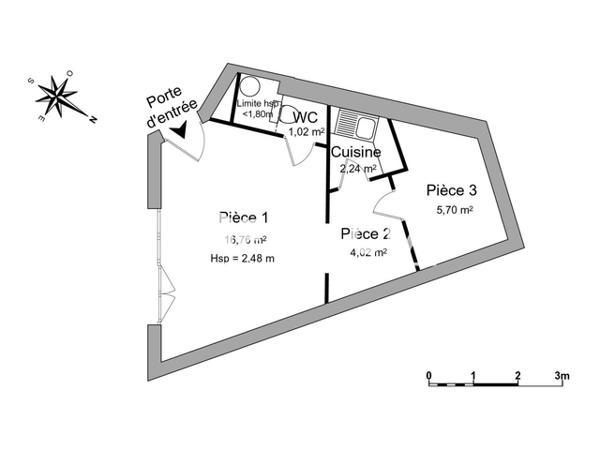 Location Local commercial 31 m² - 5 RUE TUSTAL Bordeaux 33000