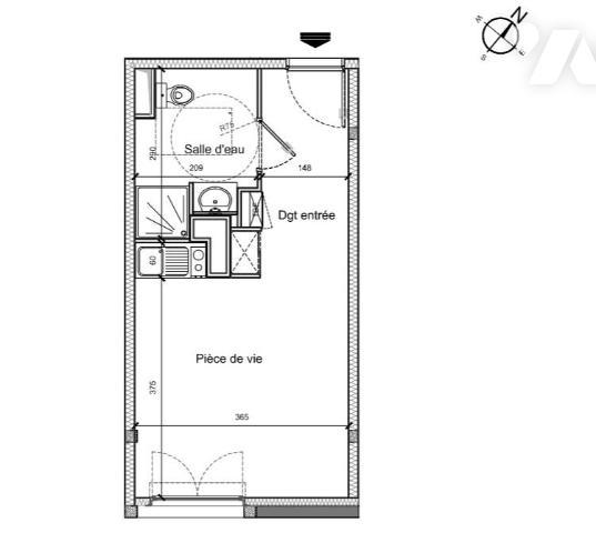 Nantes - Saint-Félix - Appartement T1 de 25,79m² avec locataire