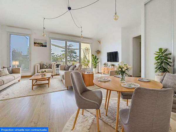 Appartement, dernier étage, bord de loire, ascenseur, nantes sud, 3 chambres, bus, commoditées