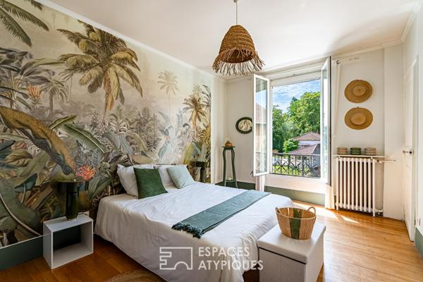Maison ancienne rénovée dans le centre d’Orgeval avec piscine chauffée