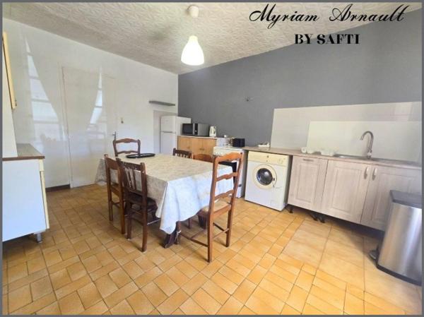 Maison plain-pied 2 chambres, jardin, garage, puits