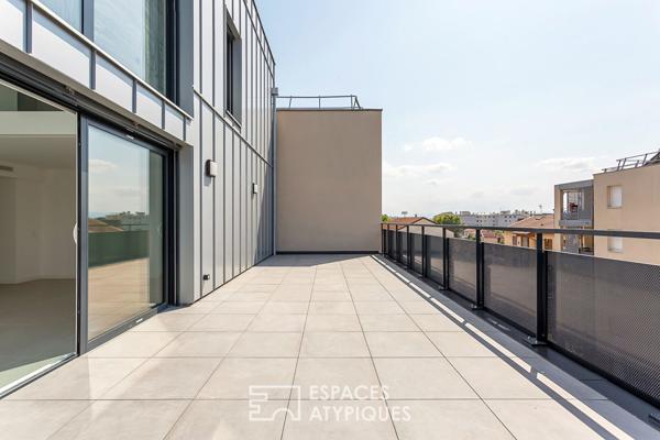 Duplex contemporain en dernier étage avec terrasse