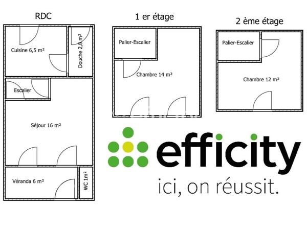 Maison 3 pièces - 61 m²