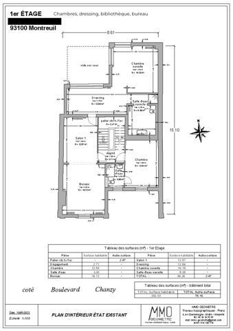 Montreuil (93100) Immeuble Bourgeois - 2 appartements (229 et 65 m2) un local commercial (71 m2)