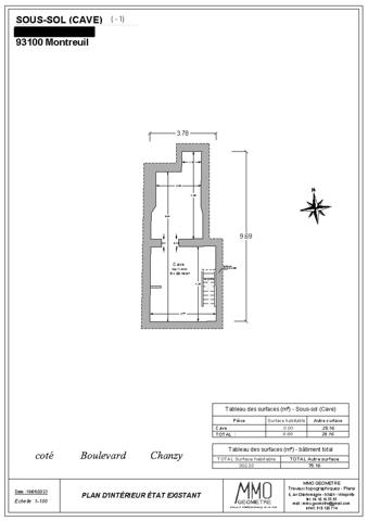 Montreuil (93100) Immeuble Bourgeois - 2 appartements (229 et 65 m2) un local commercial (71 m2)