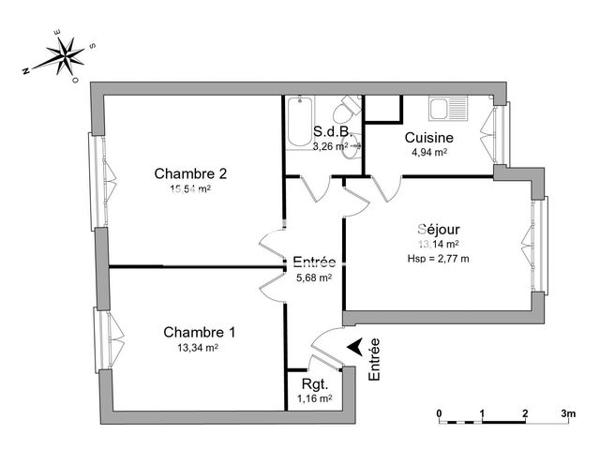 Location Appartement 3 pièces 57.1 m² - 25 RUE DE MANTOUE Charleville Mezieres 08000