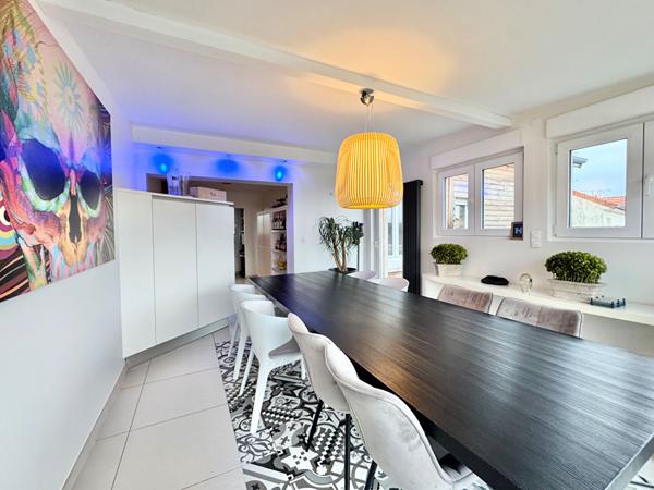 Immeuble de rapport 1 T4 + 1 T5 + 5 studios avec terrasses, jardin, garage, parkings, caves