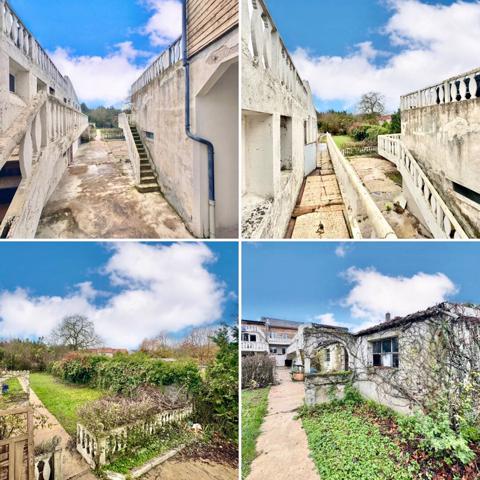 Immeuble de rapport 1 T4 + 1 T5 + 5 studios avec terrasses, jardin, garage, parkings, caves