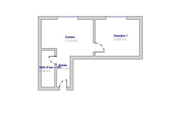 Appartement à louer    1 pièce • 26,77 m2 Albertville