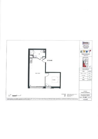 Appartement 2 pièces – 42 m² environ à Rennes Nord Saint-Martin (ref : G75747)