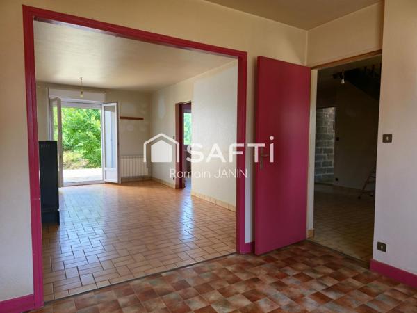 Maison individuelle d’habitation, 3 chambres, garage, terrain
