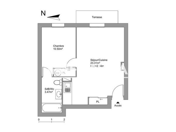 Location Appartement 2 pièces 37.28 m² - 77 ROUTE DU CHAMBON Marsac Sur L'isle 24430