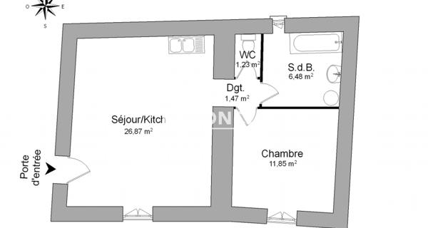 Location Appartement 2 pièces 51.68 m² - Lapalud 84840