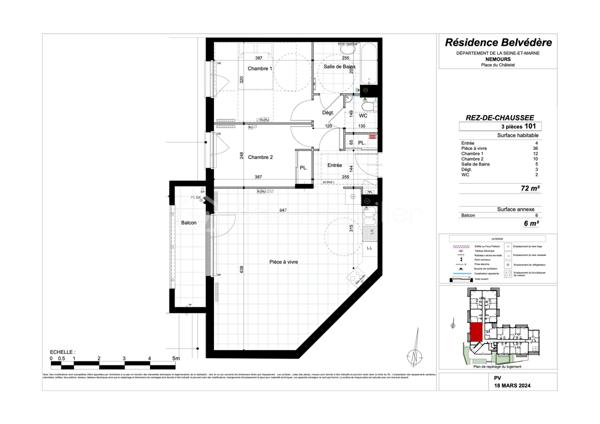 Appartement de 71,32 m²