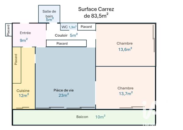 Appartement à vendre 3 pièces 83,51 m² L'Haÿ-les-Roses