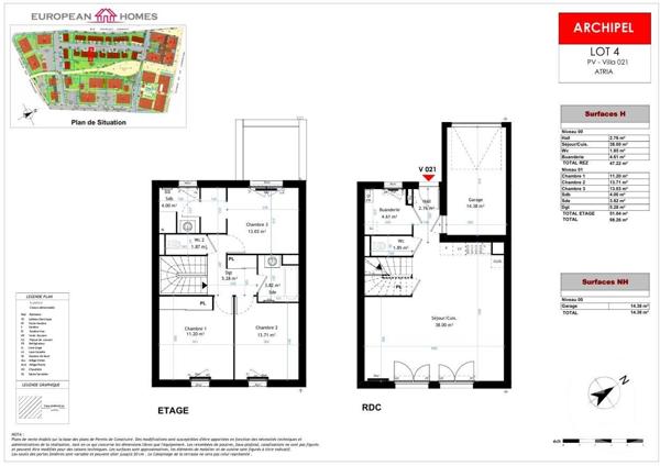 Maison à vendre  4 pièces - 98,26 m2 LA VERPILLIERE - 38