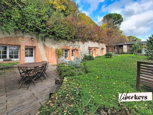 Bien rare : maison troglodyte lumineuse avec terrasse et vue forêt à 20 min de Tours