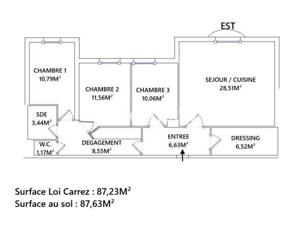 Appartement 4 pièces - 87 m²