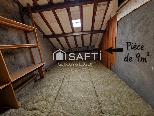 Maison, deux chambres, travaux à prévoir