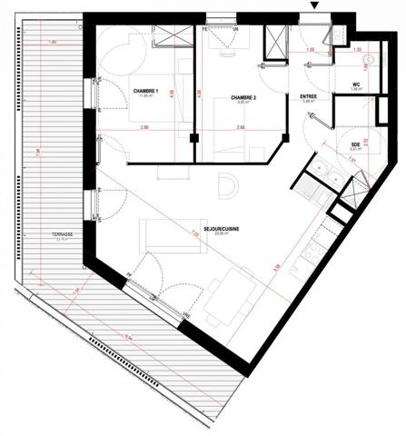 Appartement à vendre 3 pièces 63 m² Saint-Nazaire
