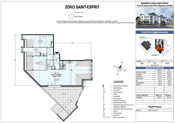 Appartement 3 pièces - 96 m²