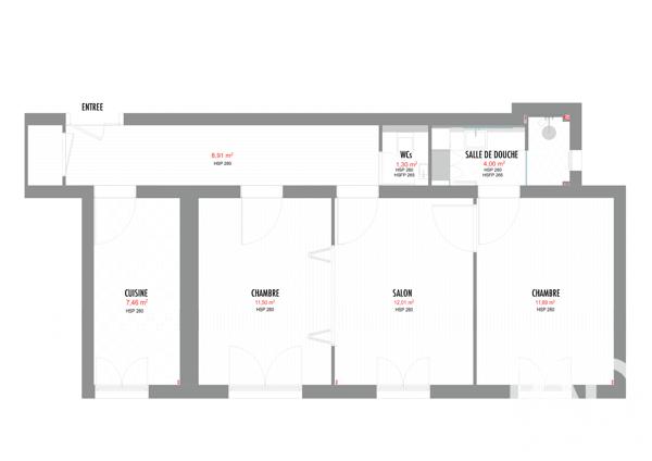 Appartement à vendre 3 pièces 58,67 m² Montrouge
