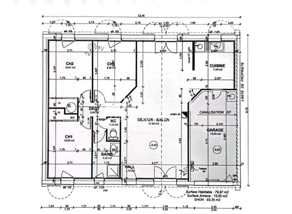 Maison 3 chambres – 80 m² – Saint-Mathurin