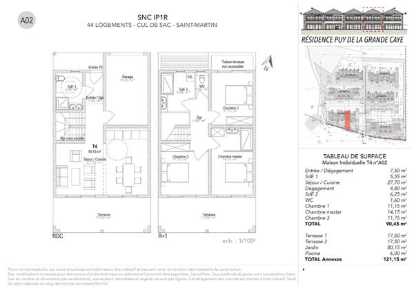 À VENDRE MAISON 4 PIECES EN DUPLEX NEUF VUE MER AVEC PISCINE À SAINT-MARTI
