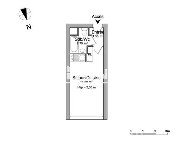 Location Studio 18.6 m² - 126 AVENUE DE LA TIMONE Marseille 13010