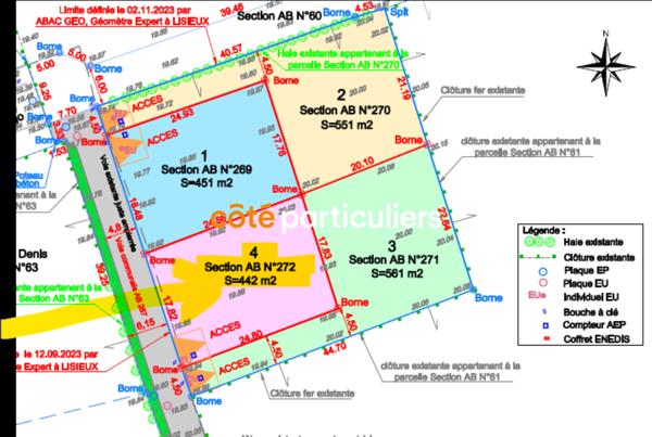 Vente Terrain442 m² - MEZIDON VALLEE D AUGE (14270)