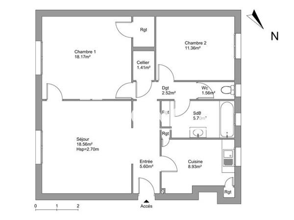 Location Appartement 3 pièces 73.81 m² - 46/54 BIS AVENUE MARECHAL FOCH Chatou 78400