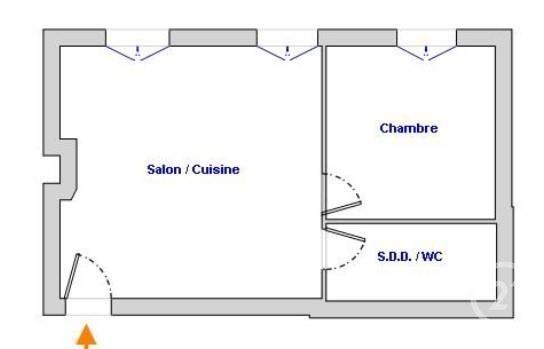 Appartement F2 à vendre  2 pièces - 35,98 m2 PARIS - 75019